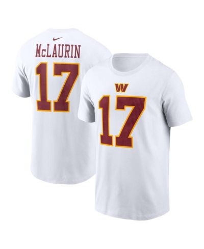 Мужская футболка Nike Terry McLaurin White Washington Commanders Super Bowl Era Name & Number