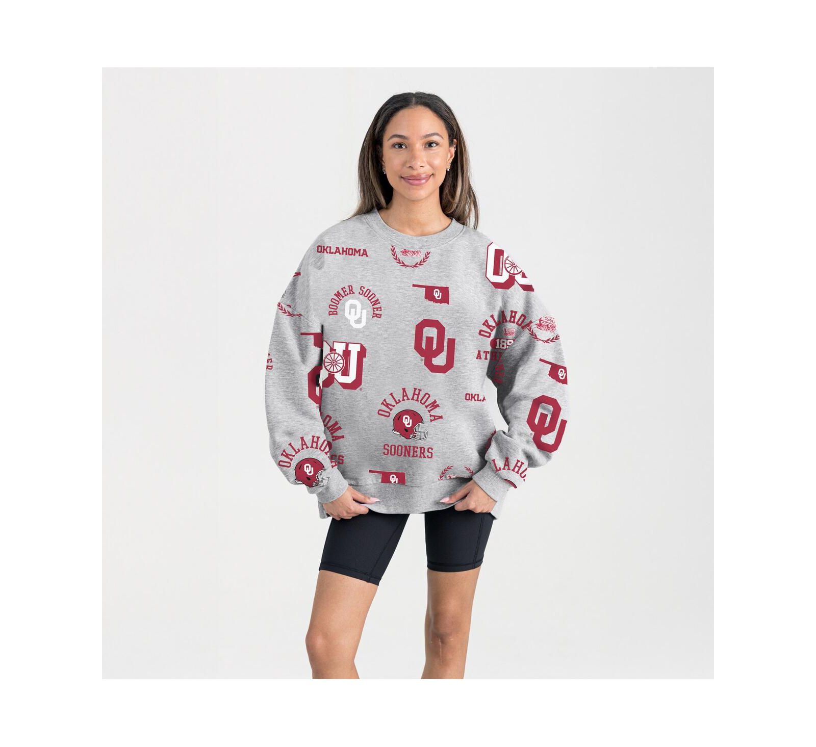 Женская флисовая толстовка Gameday Couture Oklahoma Sooners Always on Repeat, серая