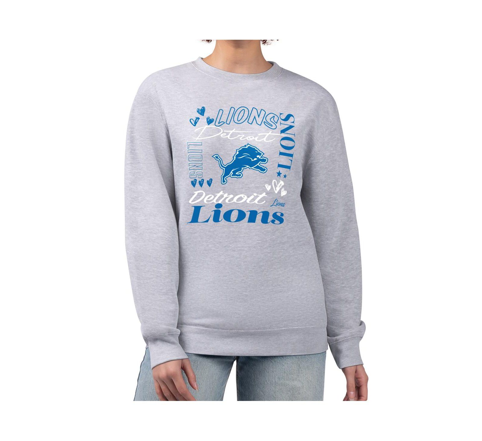 Женское худи G-III 4Her by Carl Banks Detroit Lions Collage Graphic, Heather Gray