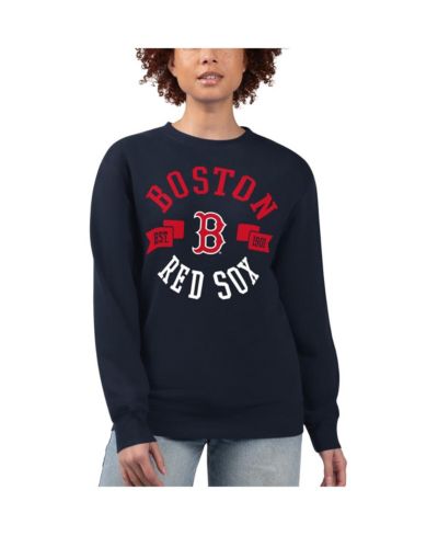 Женская толстовка G-III 4Her by Carl Banks Navy Boston Red Sox Team Logo Fleece Pullover