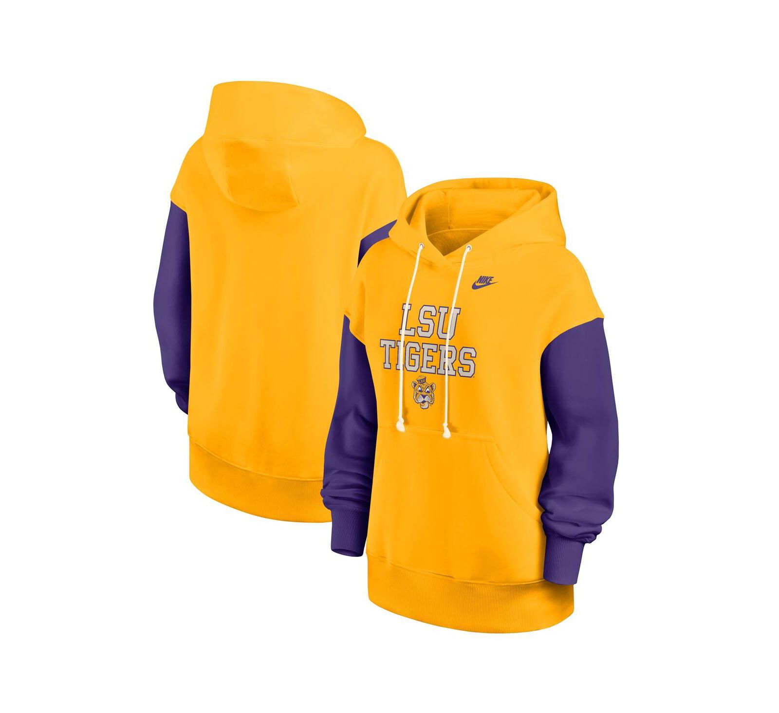 Женская оверсайз толстовка Nike Gold/Purple LSU Tigers Legacy Phoenix Pullover Hoodie