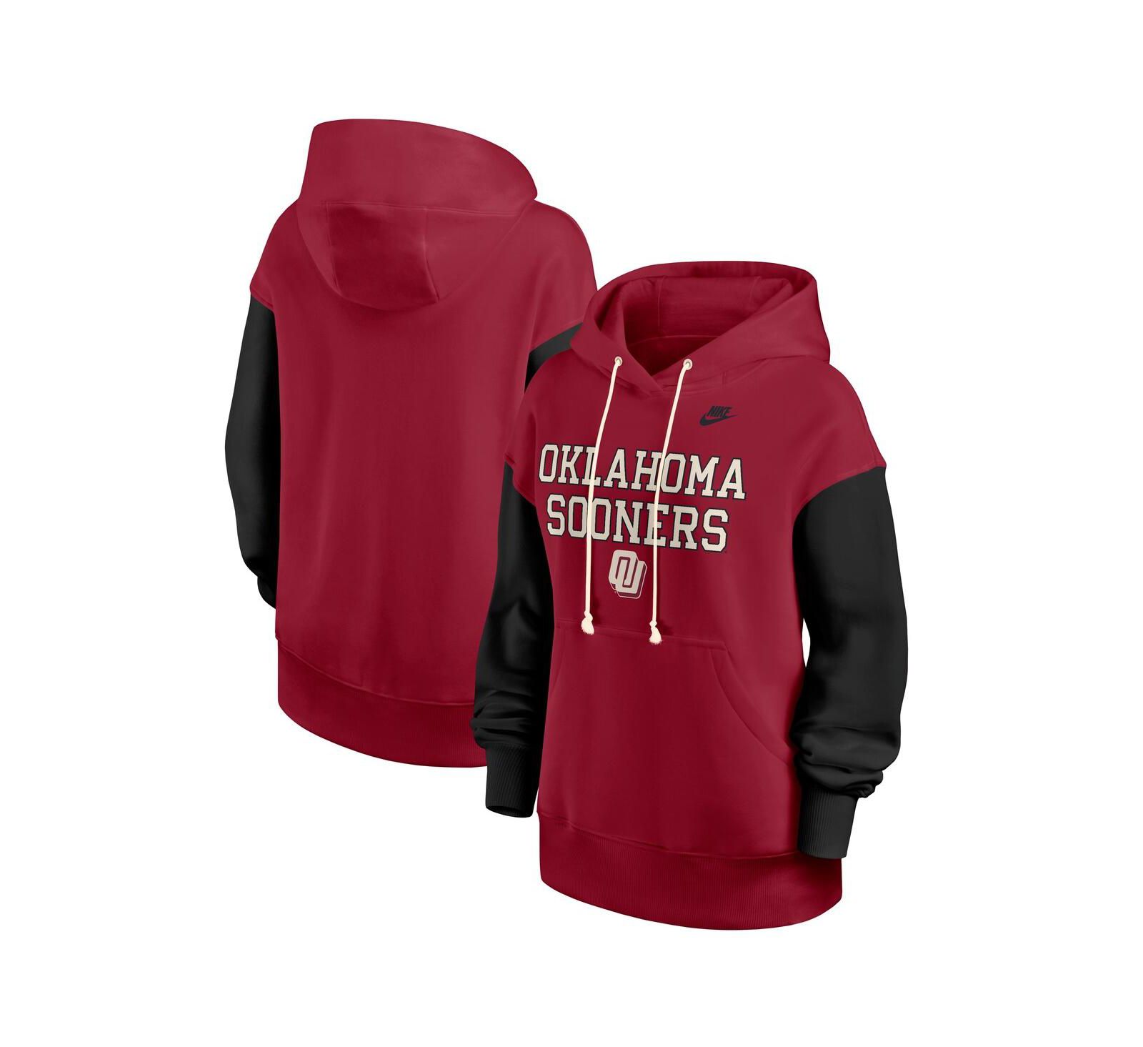 Женское худи Nike Oklahoma Sooners Oversized Legacy Phoenix Pullover