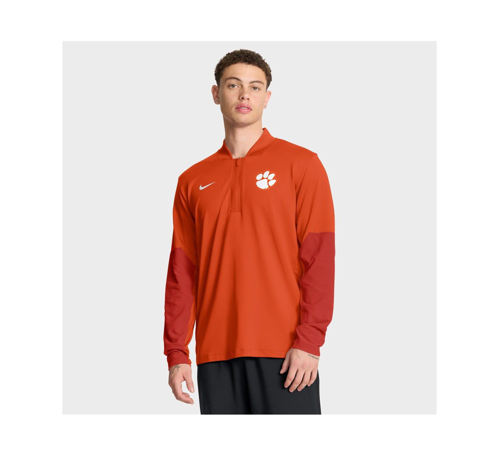 Мужская толстовка Nike Orange Clemson Tigers One Goal Performance Half-Zip Pullover Sweatshirt