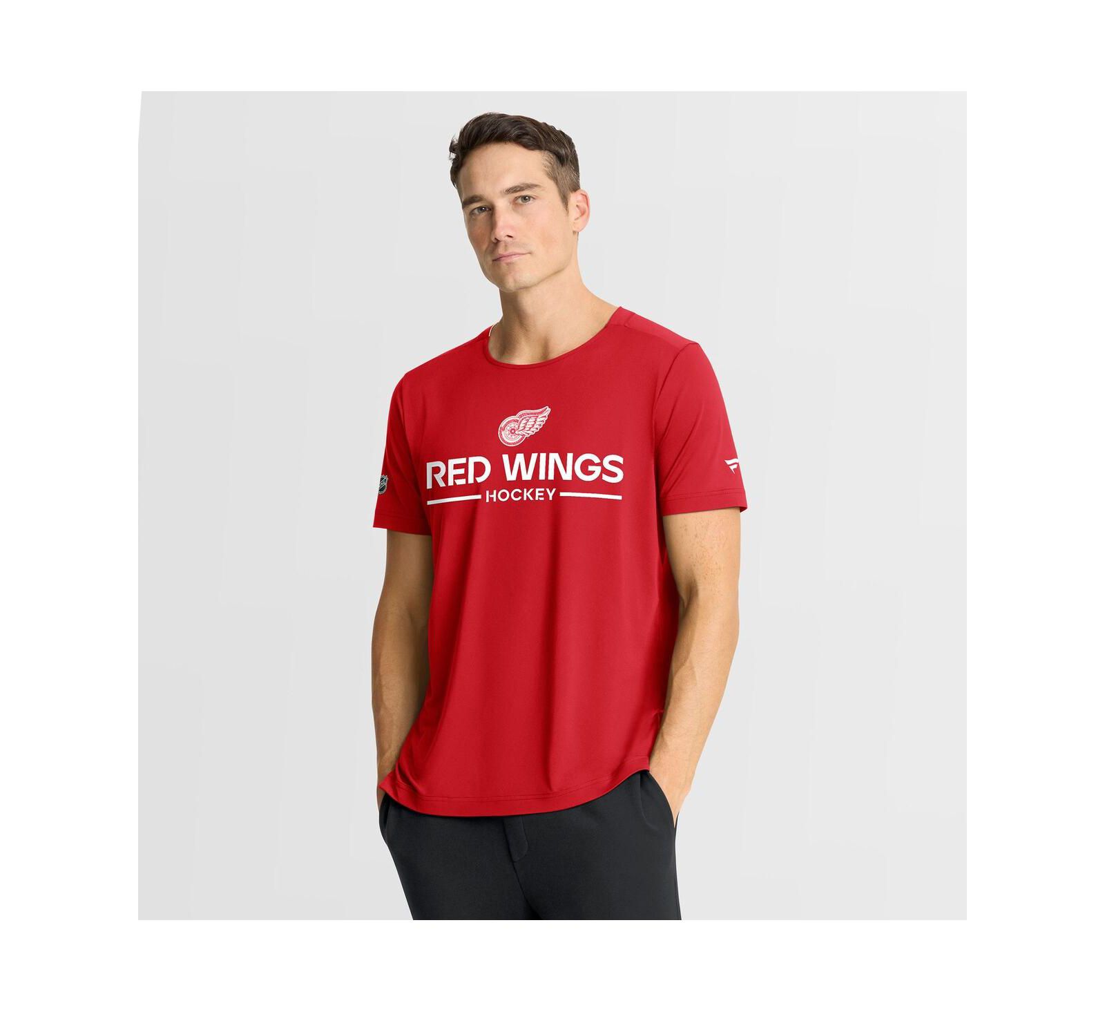 Fanatics Men's Red Detroit Red Wings Authentic Pro Centennial Rink Tech T-Shirt