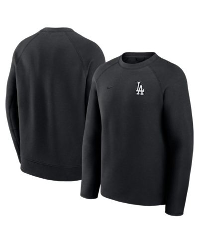 Nike Men's Black Los Angeles Dodgers Tech Fleece Raglan Sweatshirt