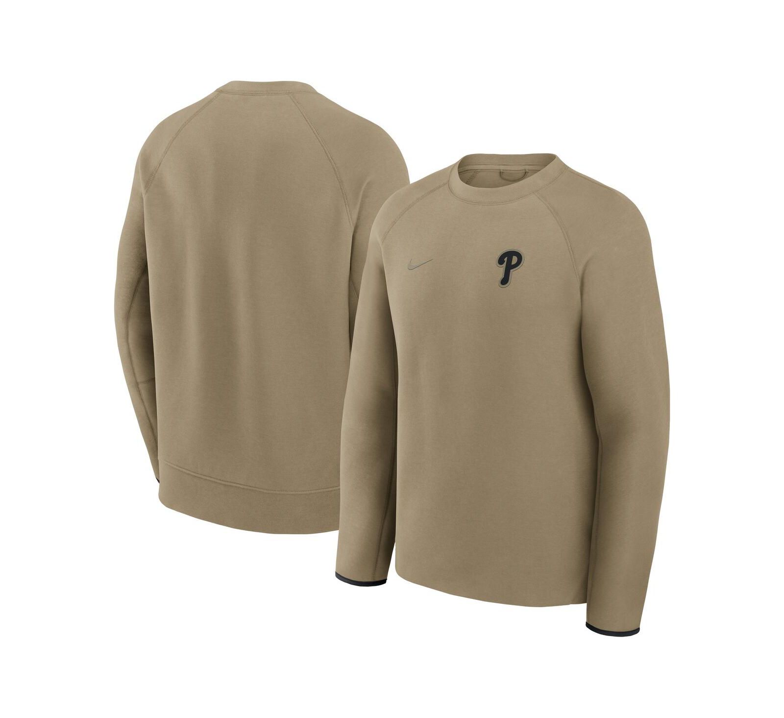 Мужской свитшот Nike Philadelphia Phillies Tech Fleece Raglan Olive