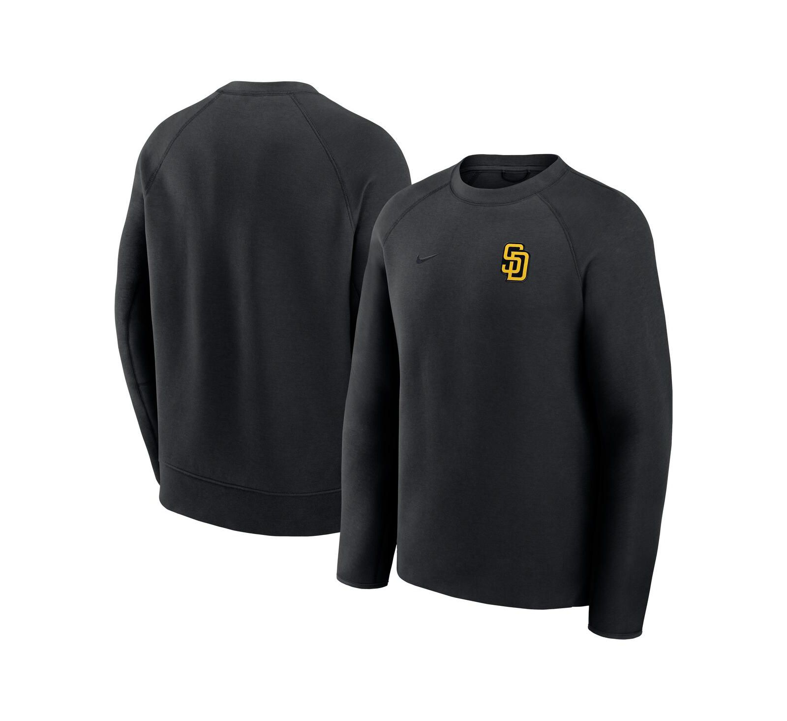 Nike Men's Black San Diego Padres Tech Fleece Raglan Sweatshirt
