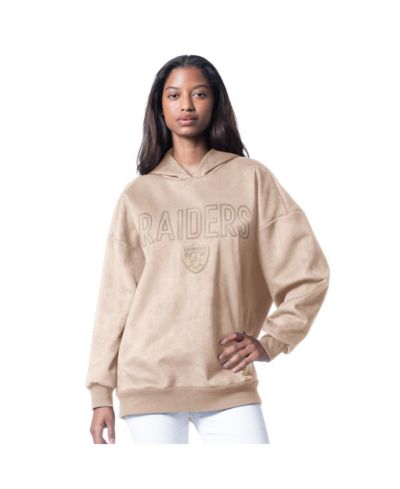 G-III 4Her by Carl Banks Женская худи pullover oversized Las Vegas Raiders Best Hitter Cream