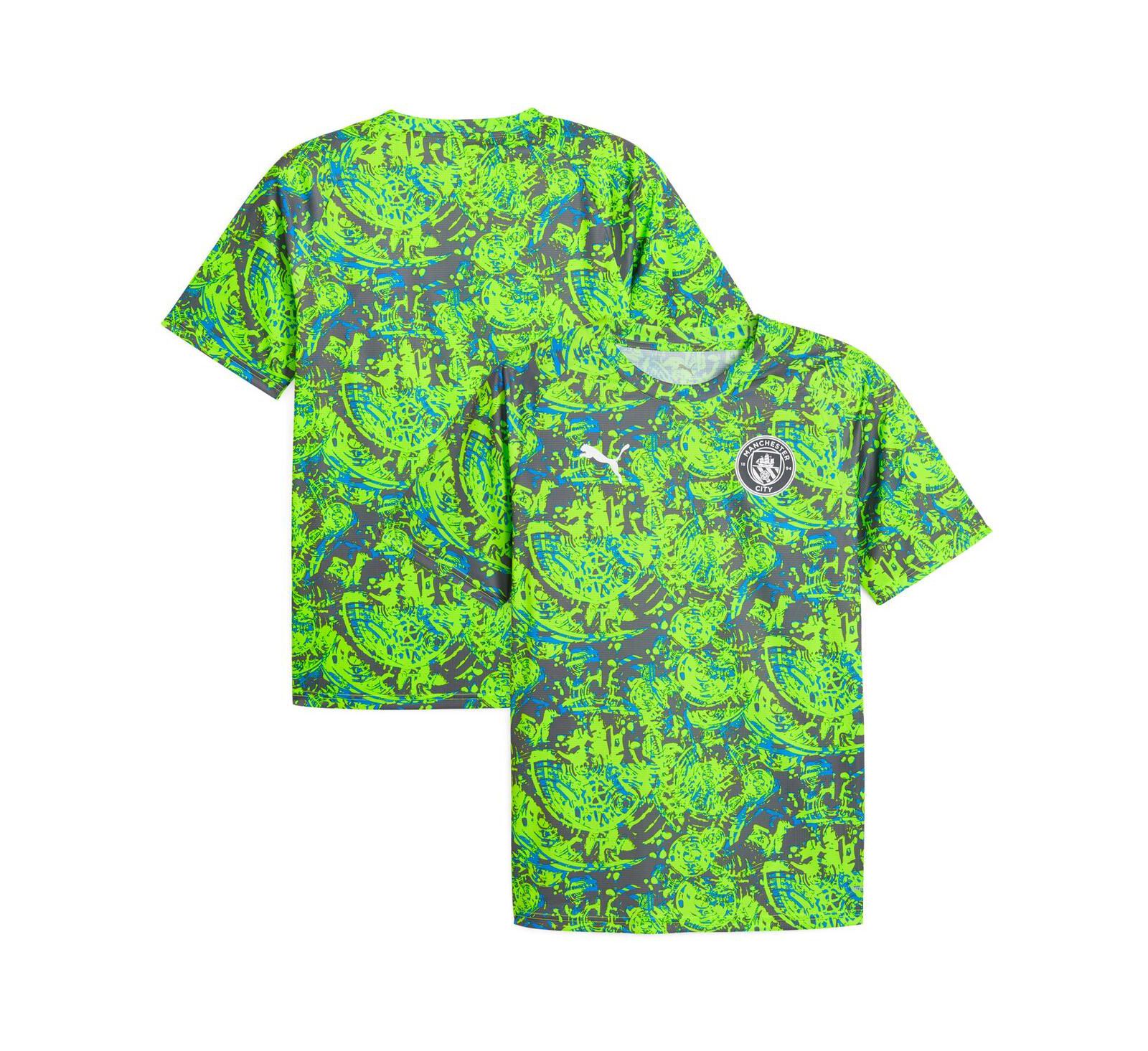 Puma Men's Green Manchester City 2025/26 Pre-Match Training Jersey