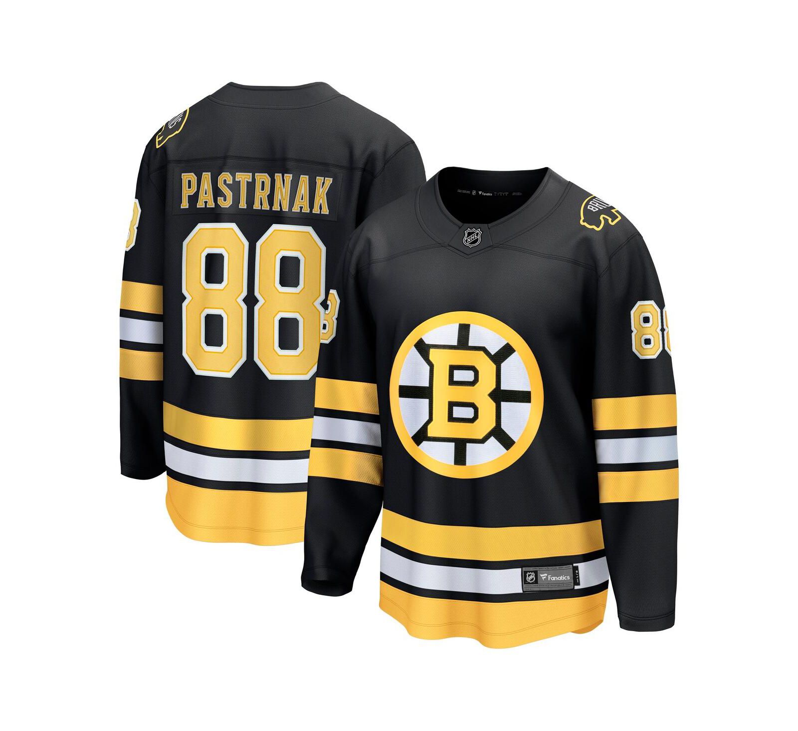 Мужская игровая джерси Fanatics David Pasternak Boston Bruins, черная