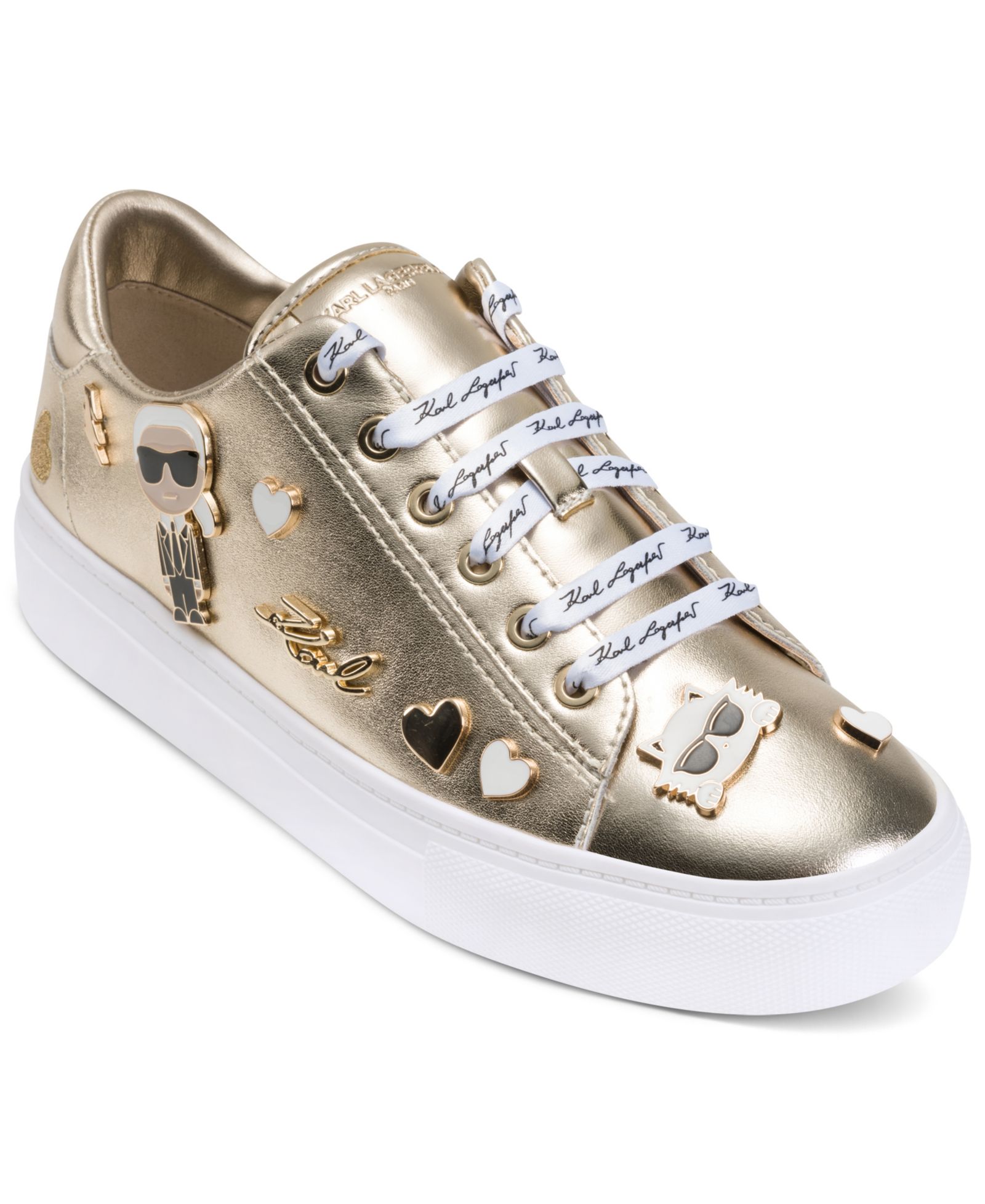 Женские кроссовки KARL LAGERFELD PARIS Cate Pins Lace Up