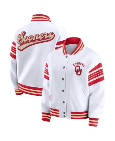 WEAR by Erin Andrews Женский флисовый свитшот-куртка с сатиновой строчкой Oklahoma Sooners