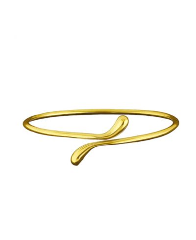 Isabella Plated Teardrop Open Wrap Bangle Bracelet
