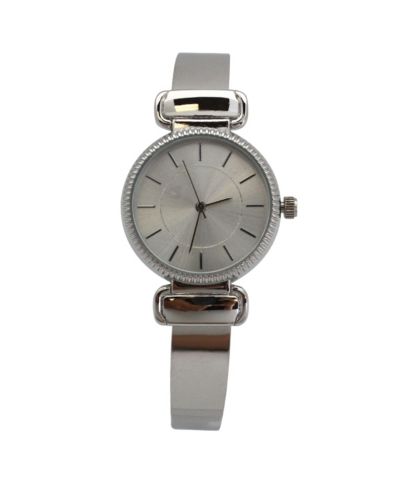 Silver Simple Metallic Bangle Watch