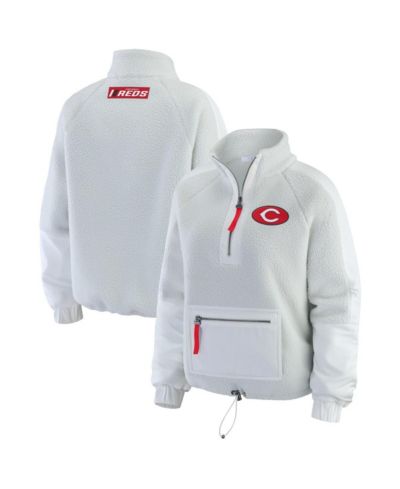 Женская куртка WEAR by Erin Andrews Cincinnati Reds Polar Fleece Quarter-Zip