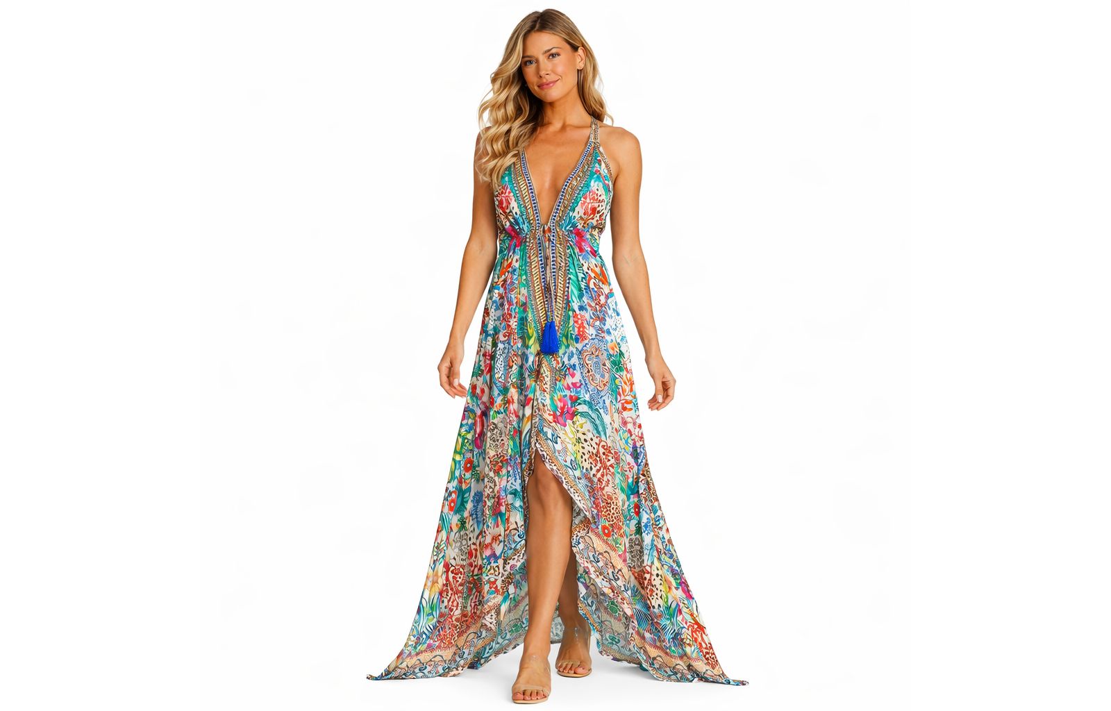 La Moda Clothing Женское платье Maxi halterneck