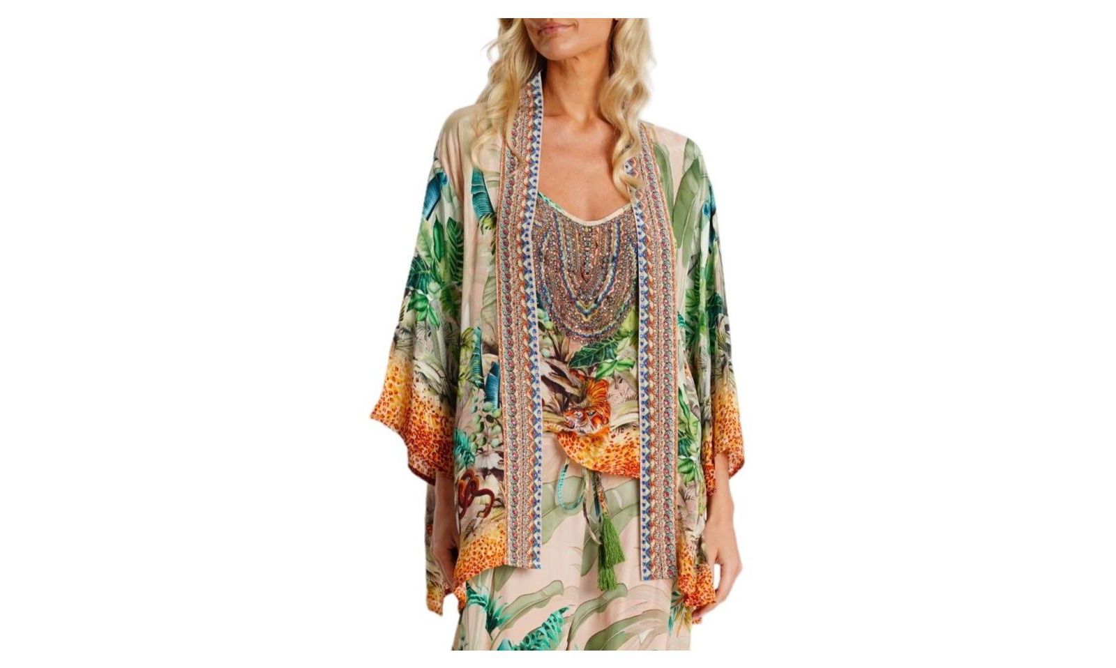 La Moda Clothing Women's short Kaia Cape Duster
