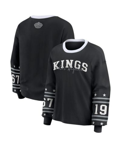 WEAR by Erin Andrews Women's Black Los Angeles Kings Long-Sleeve Sport T-Shirt