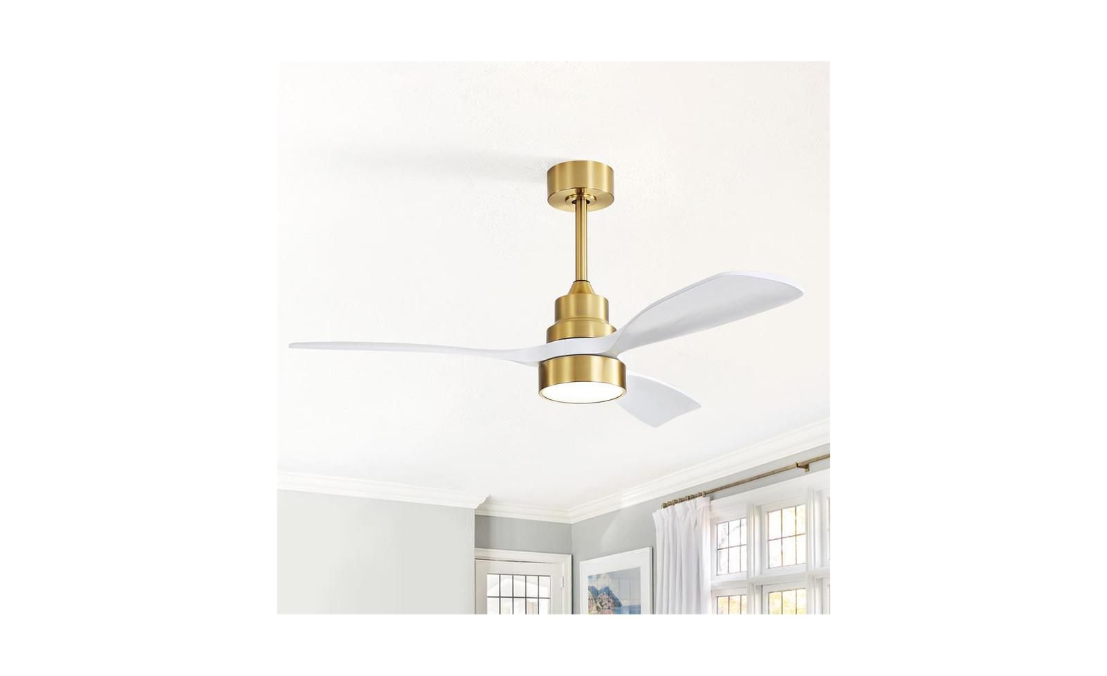 Sofucor потолочный вентилятор с LED светом и пультом управления Walnut Wood 3-Blade