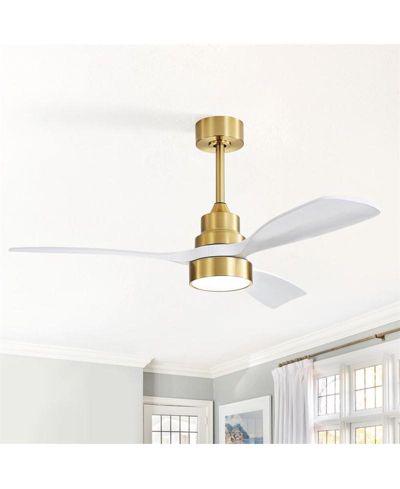 Sofucor потолочный вентилятор с LED светом и пультом управления Walnut Wood 3-Blade