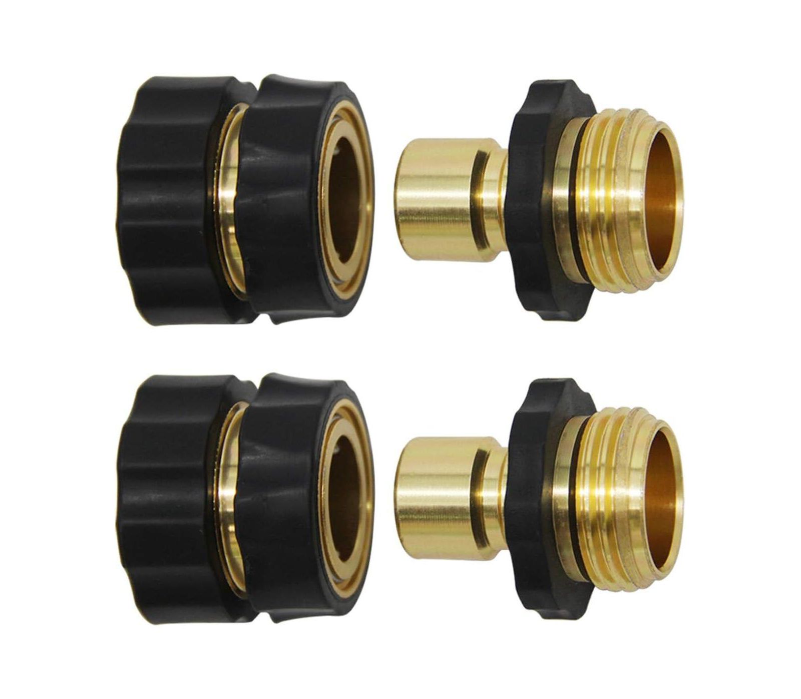 TWINKLE STAR Garden Hose Quick Connector Fitting Male and Female 2 Pack