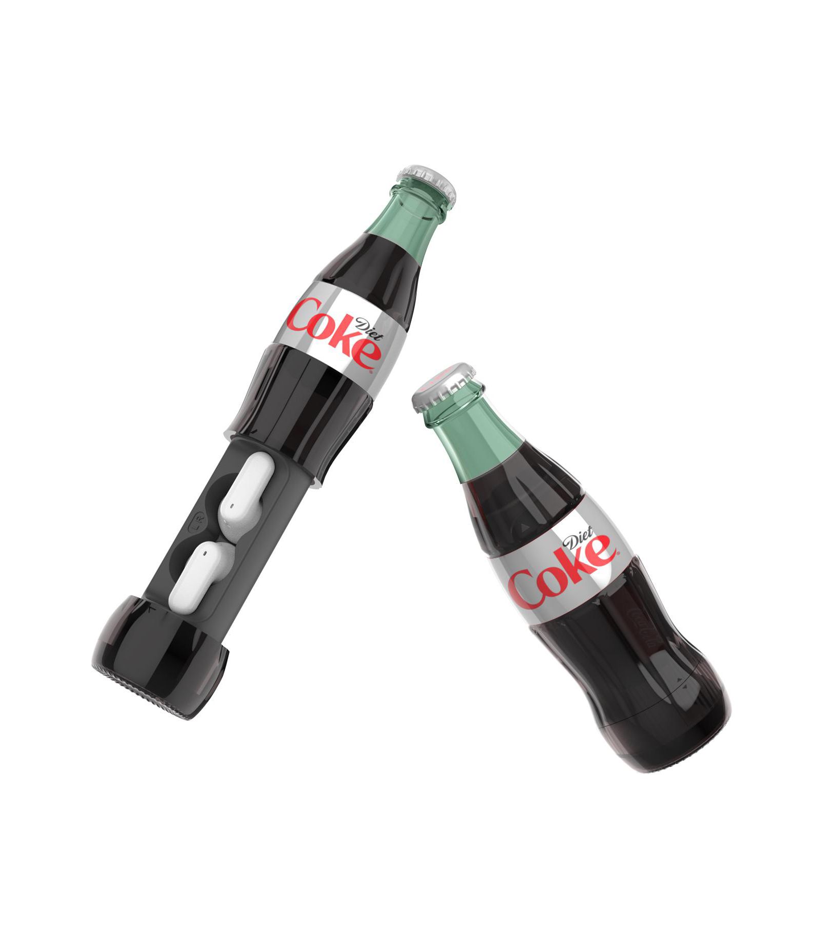 Diet Coke 2.0 Wireless Earbuds with Bottle-shaped Charging Case
