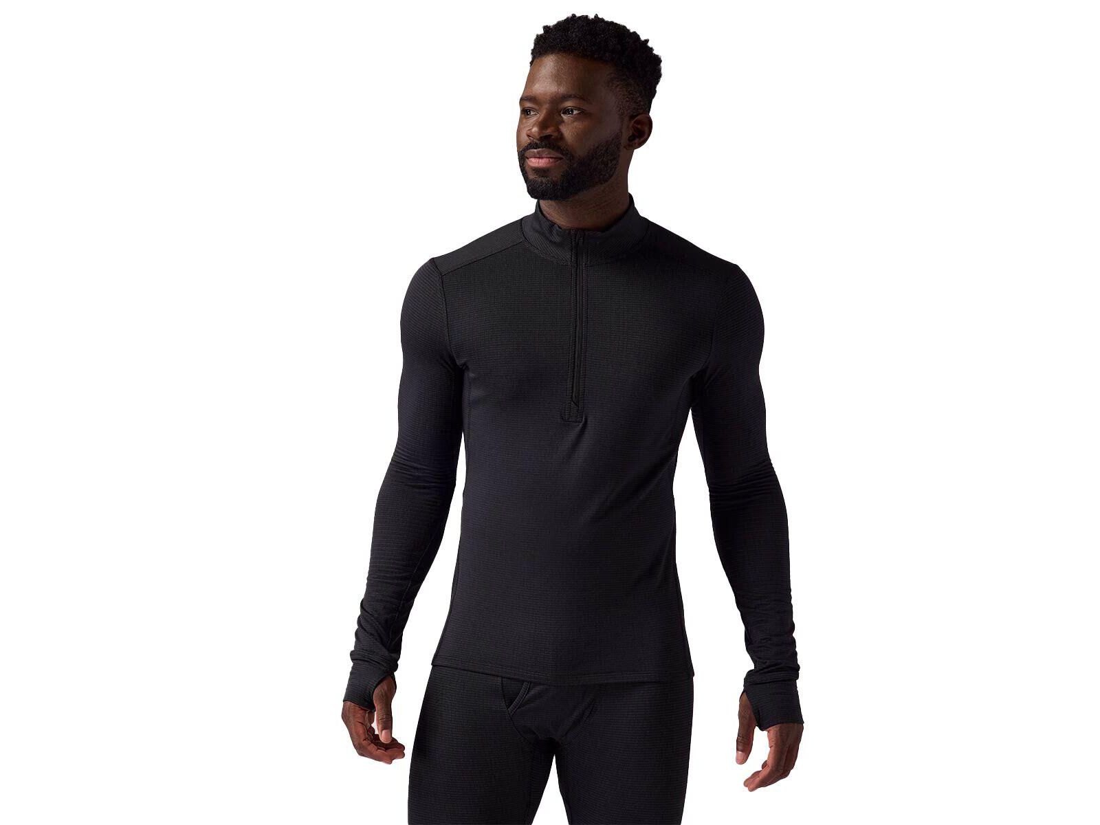 Backcountry Men's Pines Microgrid Ultra-Lt Baselayer 1/4-Zip Top Lightweight Long Underwear Tops