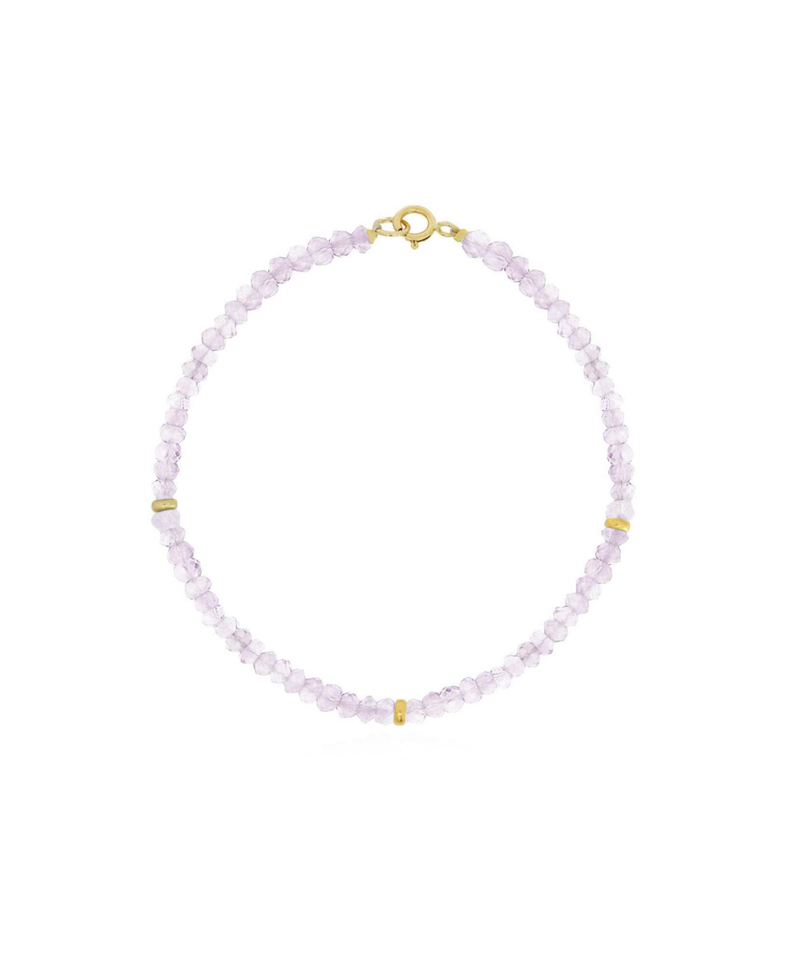 Браслет The Lovery Rose Quartz Bead 14K Gold