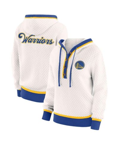 Женский худи-свитер WEAR by Erin Andrews Cream Golden State Warriors Plus Size