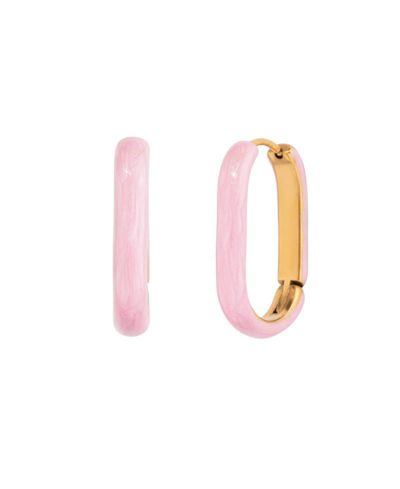 Oval Enamel Hoops