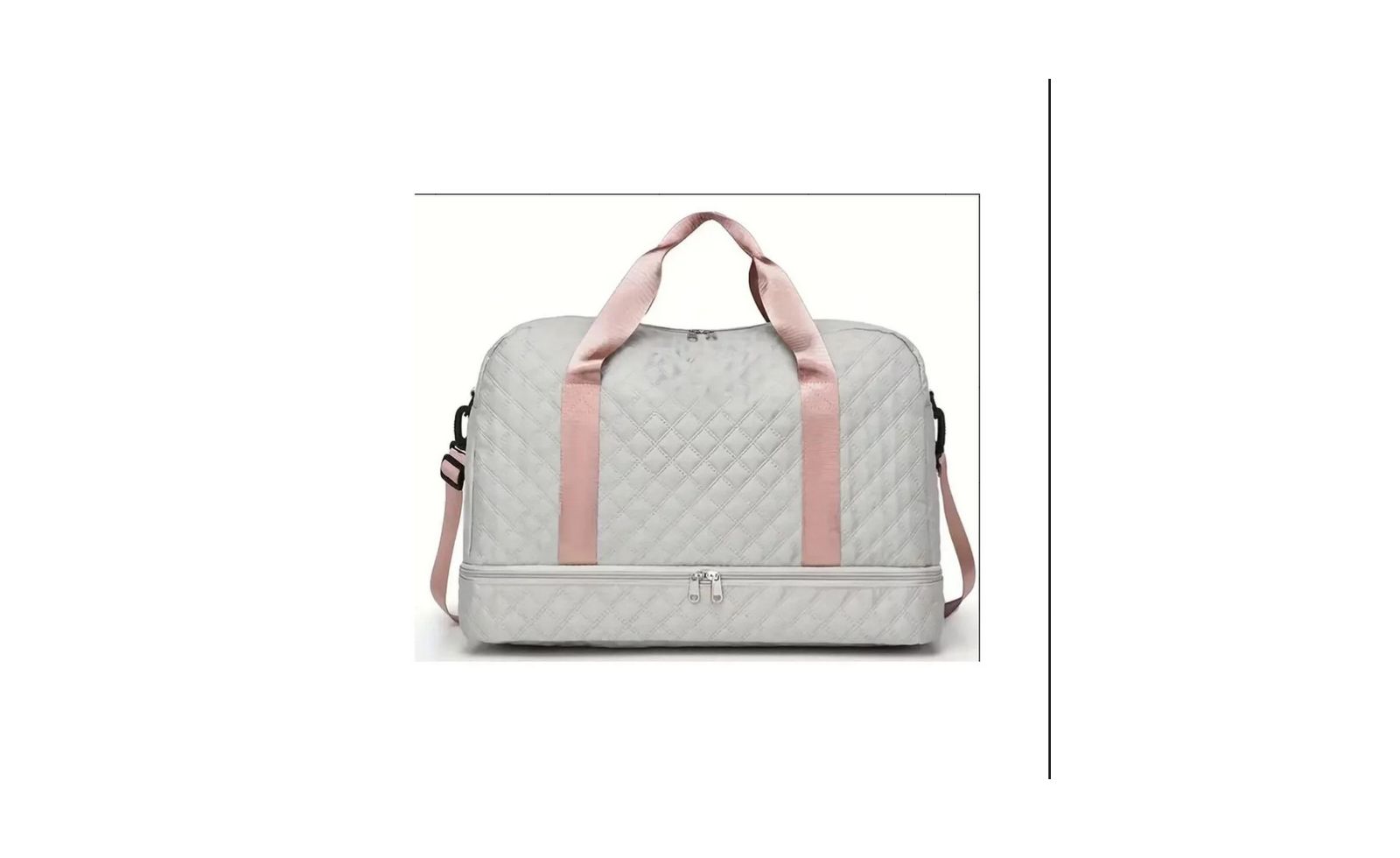 Three-dimensional Diamond Patterned Small Square Tote, Crossbody bag with Dry Wet Separation & Double-sided Pockets
