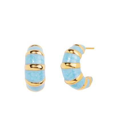 Серьги-кольца Croissant Enamel