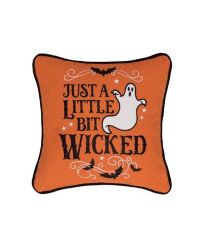 Декоративная мини-подушка C&F Home Ghost Embroidered 100% хлопок для Хэллоуина 10" x 10