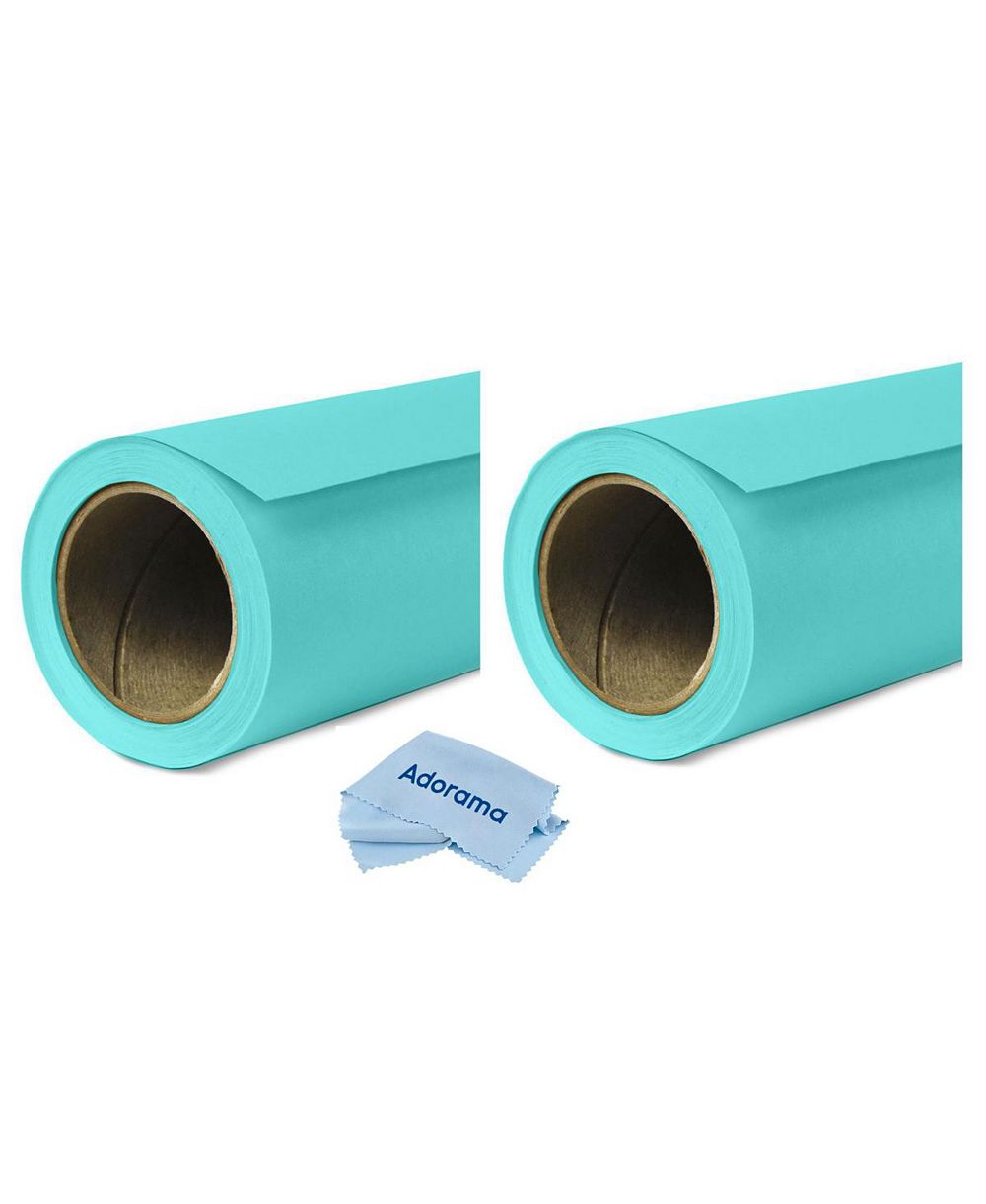 Набор из 2 бесшовных фоновых картон Savage Widetone, 86" ширина x 36', цвет Baby Blue, #47, с микрофиброй для чистки