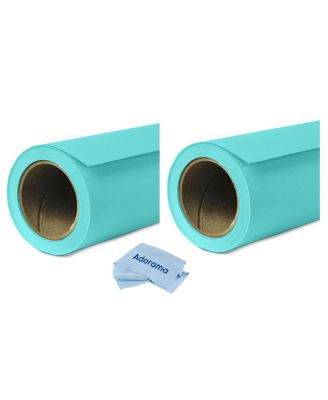 Набор из 2 бесшовных фоновых картон Savage Widetone, 86" ширина x 36', цвет Baby Blue, #47, с микрофиброй для чистки