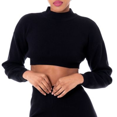 Dai Moda Women's Charlie Micro Crop Sweater