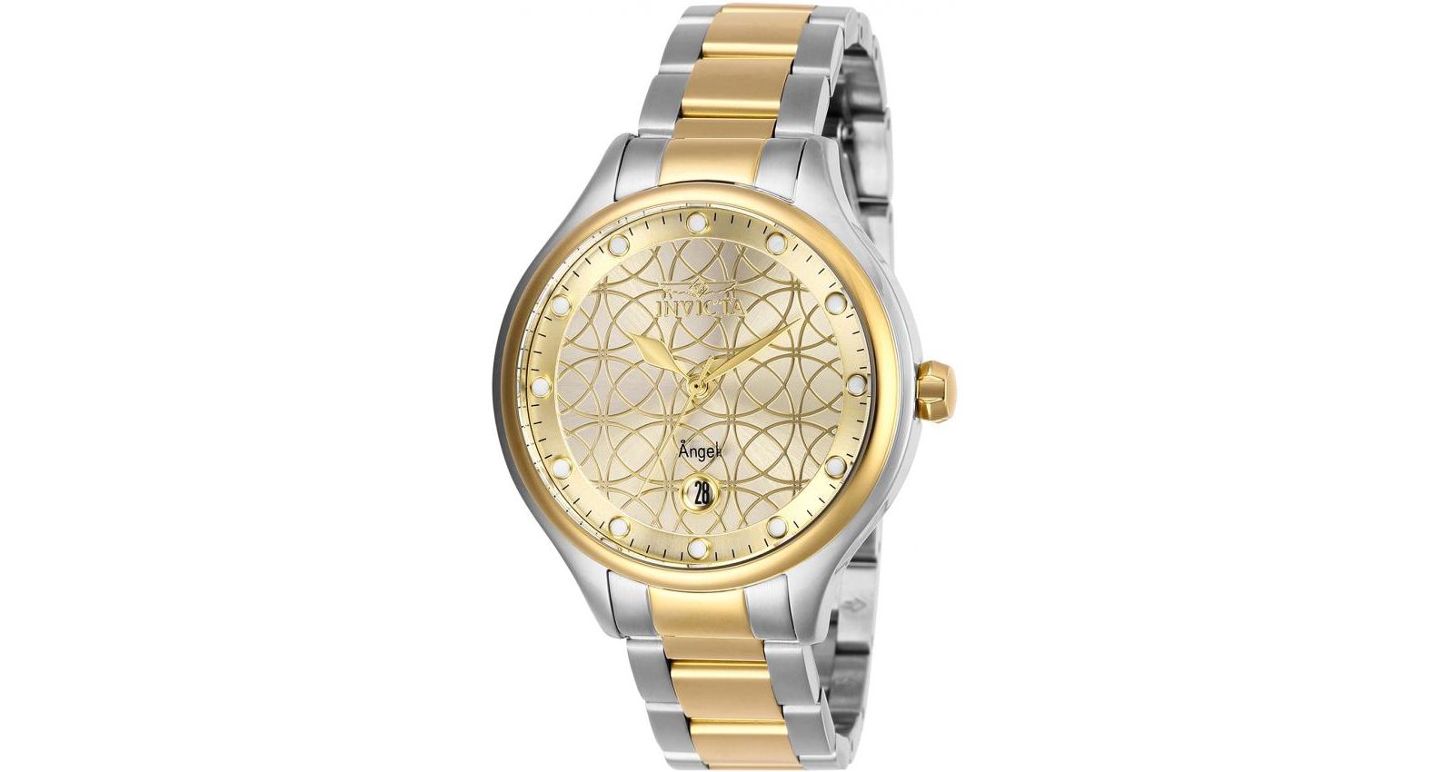 Invicta Women's 27435 Angel Quartz 3 Hand Gold Dial Watch