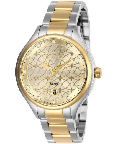 Invicta Women's 27435 Angel Quartz 3 Hand Gold Dial Watch