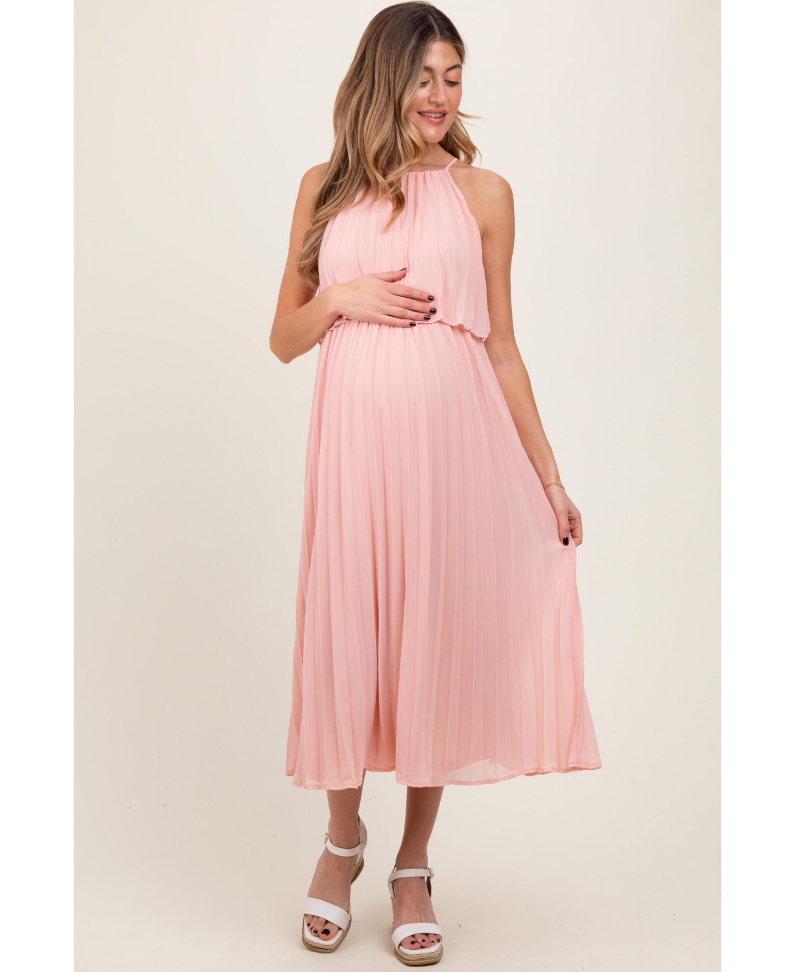 Платье Pinkblush Женский Pink Pleated Woven Midi