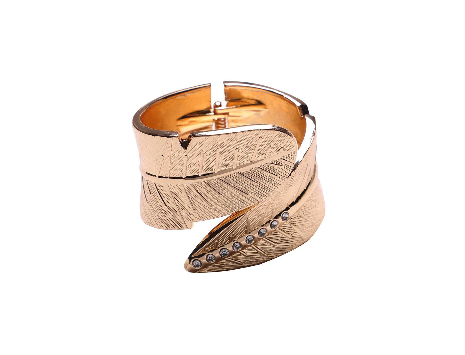 Women's Foliage Wrap Bracelet - Metallic Gold