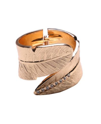 Women's Foliage Wrap Bracelet - Metallic Gold