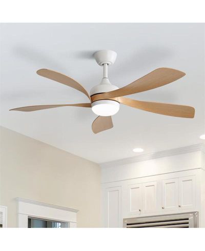 Потолочный вентилятор Sofucor 52-inch White Modern Downrod LED