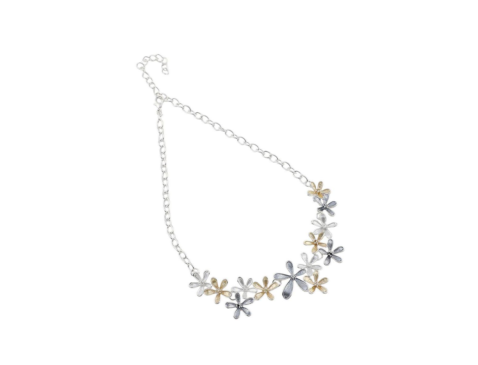 Ожерелье SOHI Women's Champayne Gold:Metallic Silver The Daisy Collar