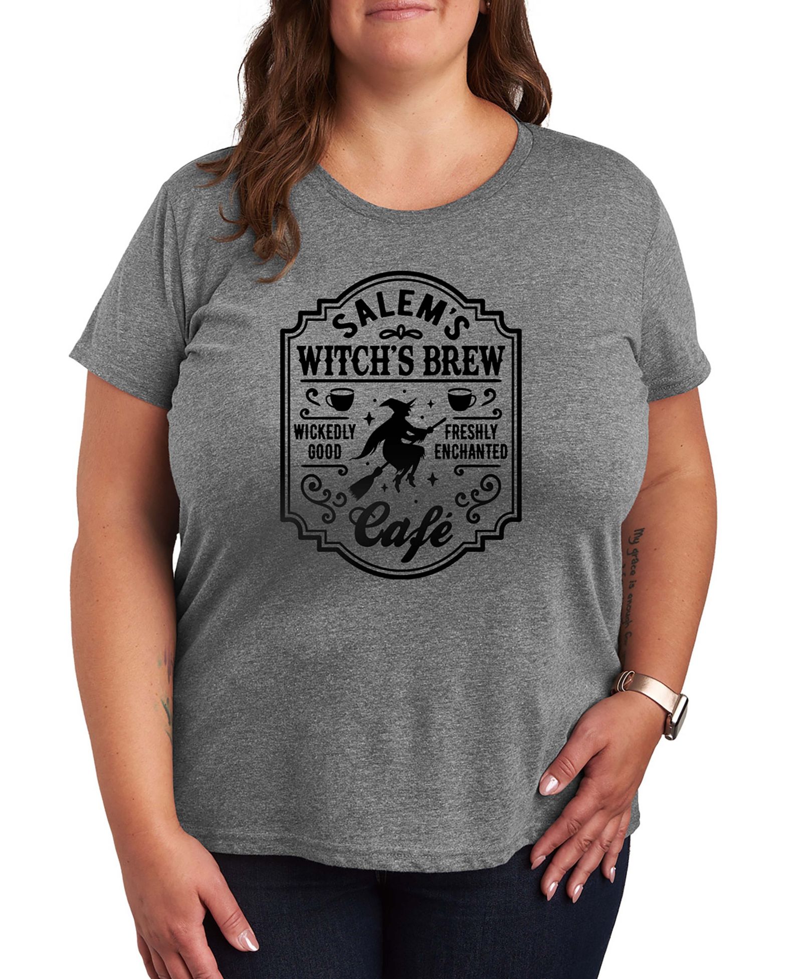 Hybrid Apparel Halloween Salem's Witch's Brew женская футболка с принтом и коротким рукавом
