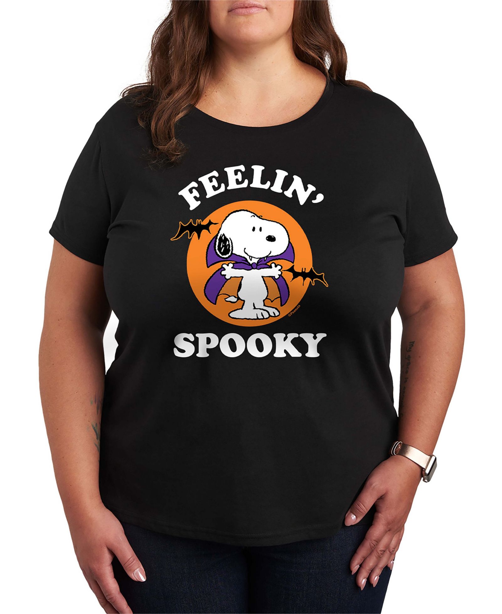 Женская футболка Snoopy Halloween Feelin' Spooky с графическим принтом