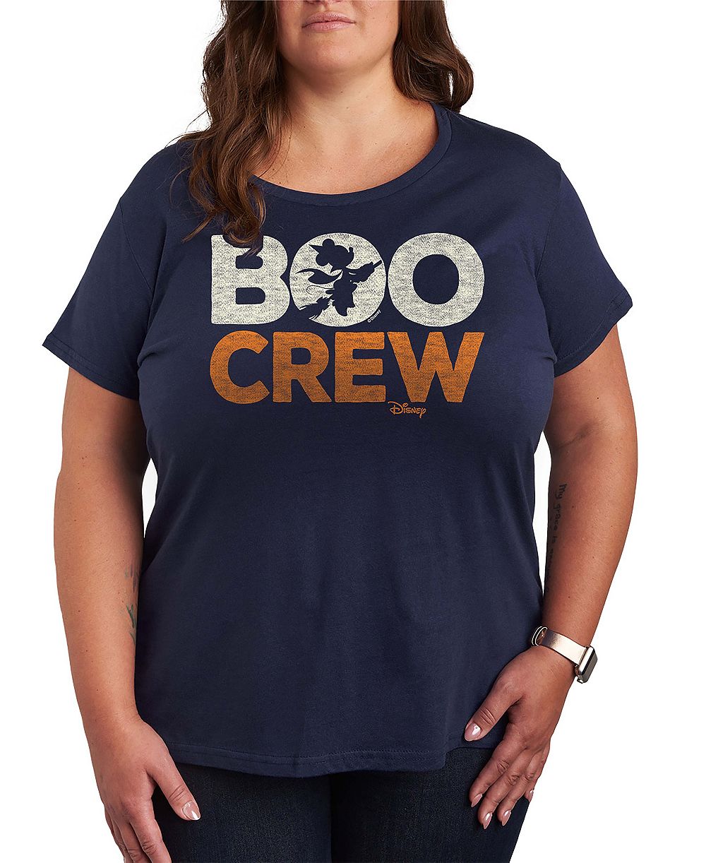 Disney Halloween Minnie Mouse Boo Crew Women's Short Sleeve Graphic T-shirts