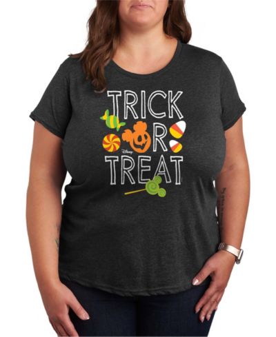 Disney Trick or Treat Mickey Mouse Women's Short Sleeve Graphic T-shirts