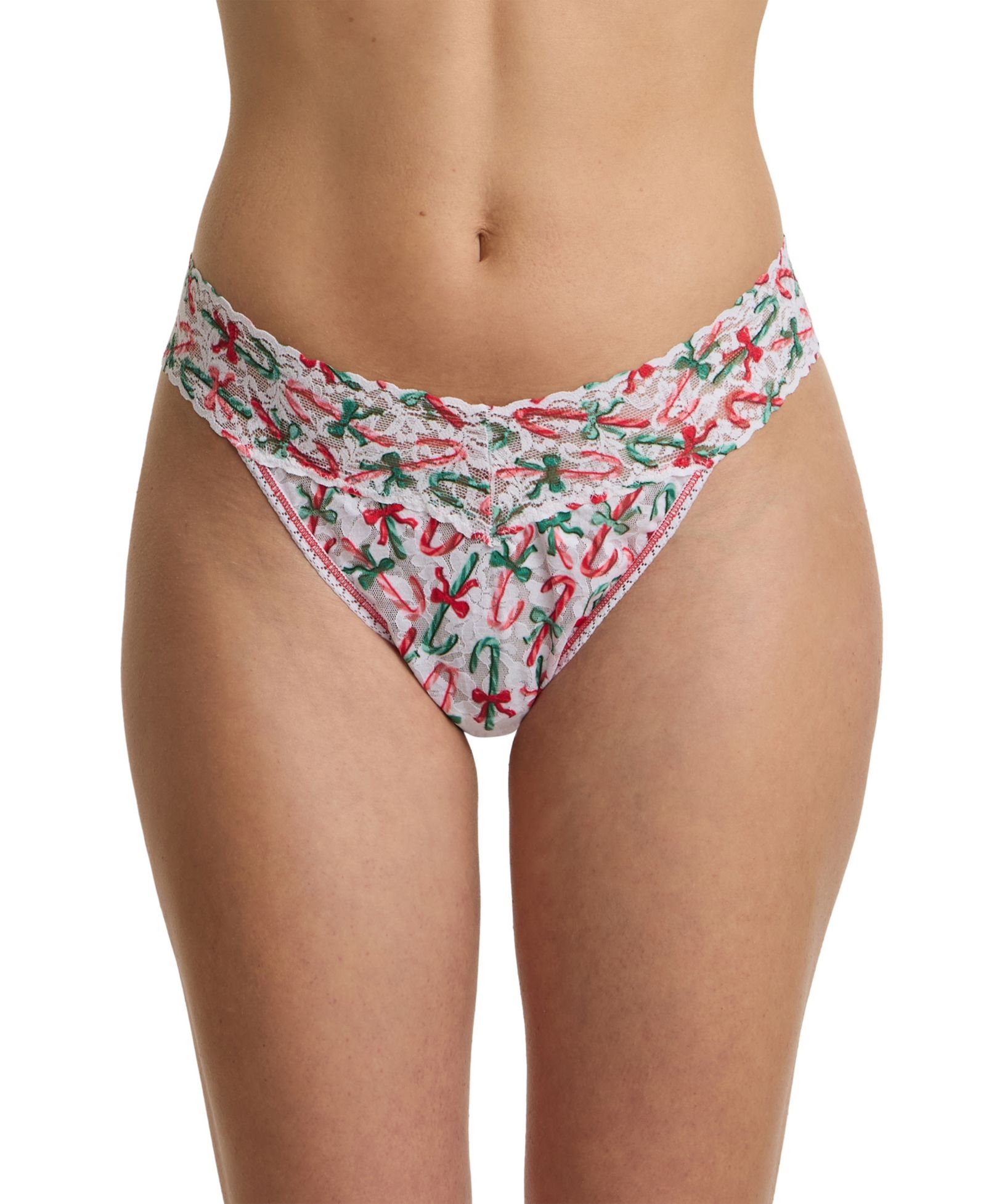 Женские трусики Hanky Panky Printed Signature Lace Original Rise Thong