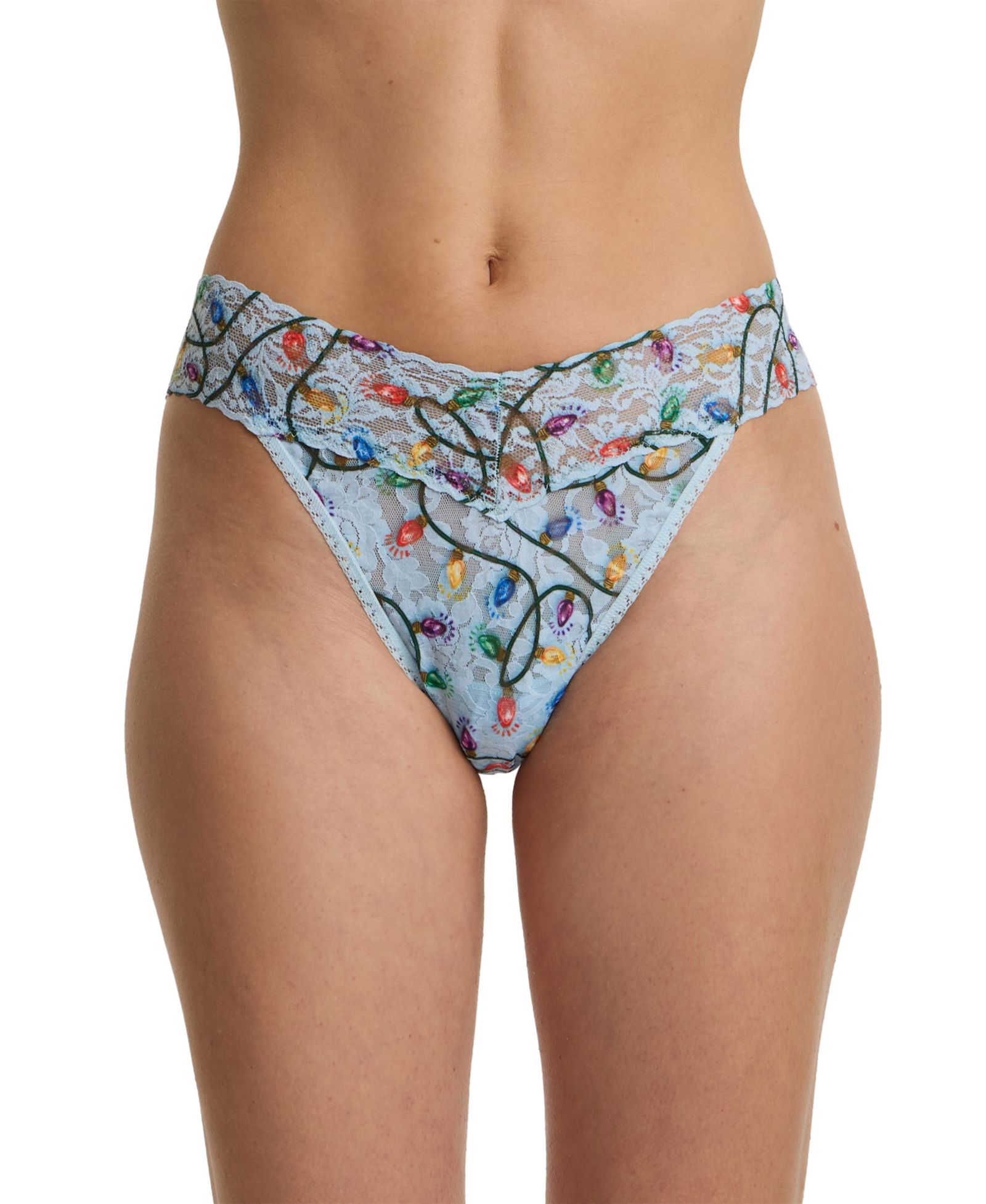 Hanky Panky Women's Printed Signature Lace Original Rise Thong Underwear