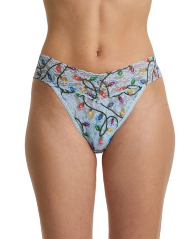 Hanky Panky Женские трусики thong с принтом и кружевом